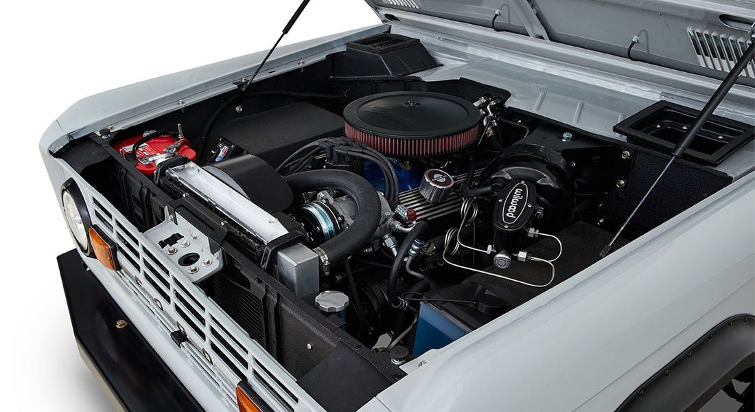 Classic Ford Bronco engine bay