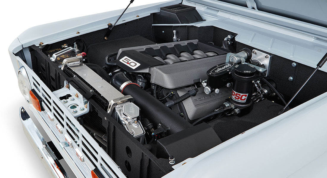 Classic Ford Bronco engine bay