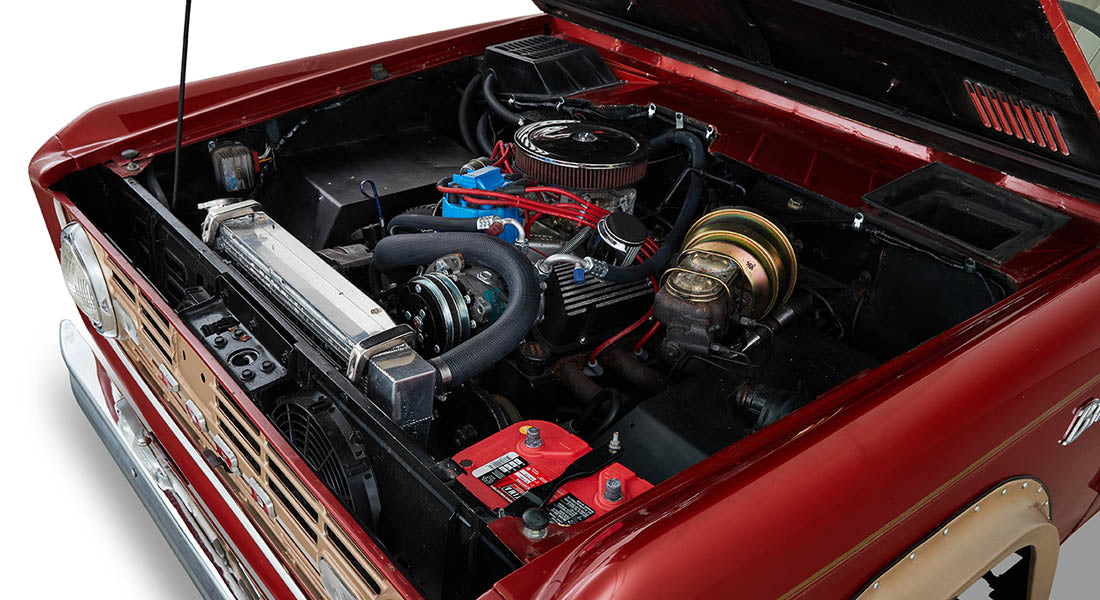 Classic Ford Bronco engine bay