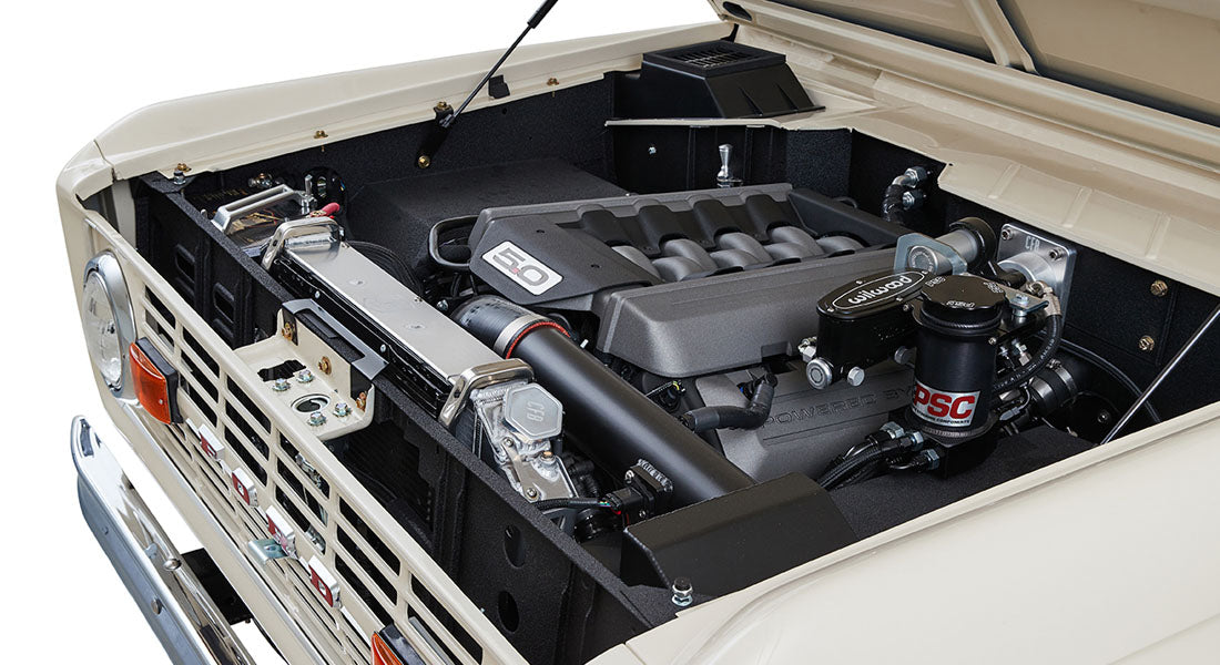 Classic Ford Bronco engine bay