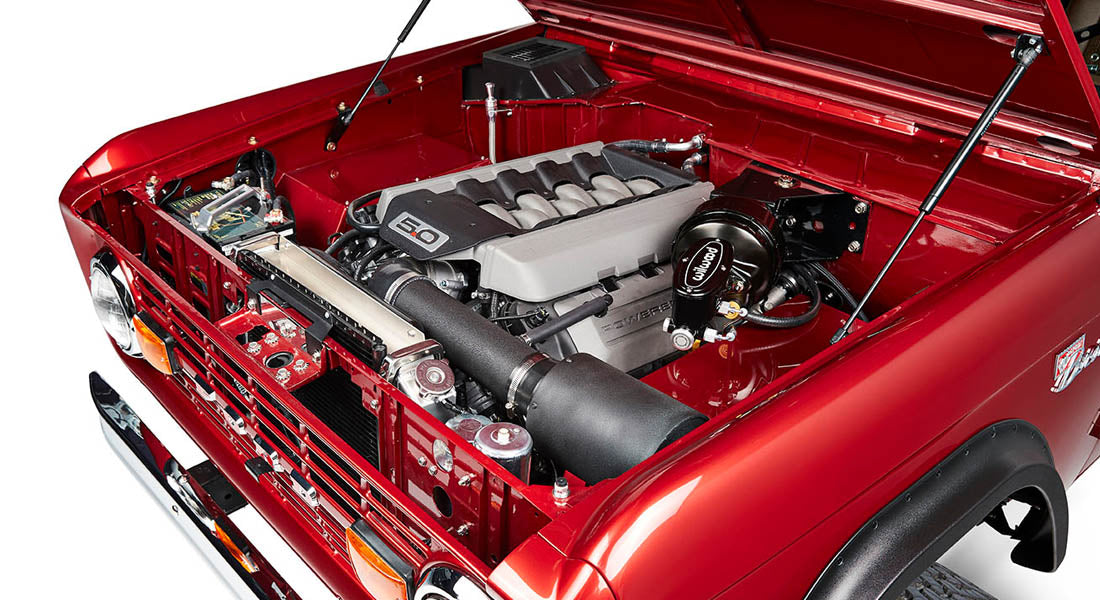 Classic Ford Bronco engine bay