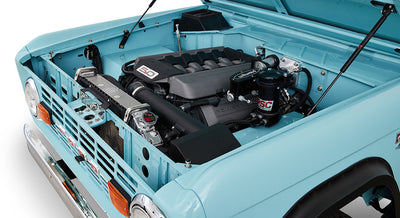 Classic Ford Bronco engine bay