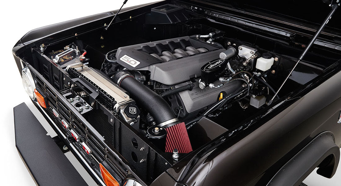 Classic Ford Bronco engine bay