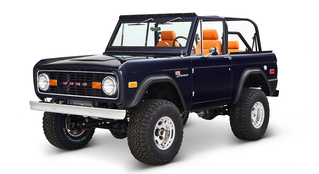 1974 Classic Ford Broncos Coyote Series Alys Beach with Orange Interior and black soft top