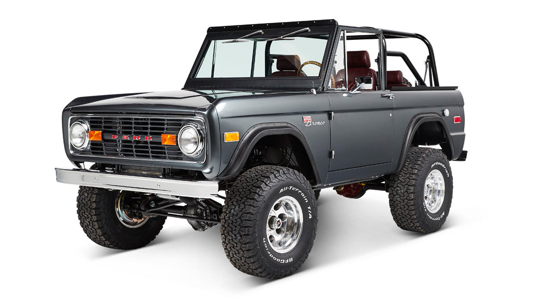 Classic Ford Bronco front driver-side view