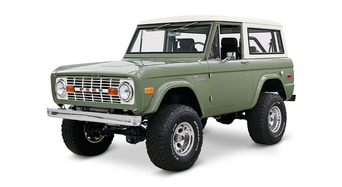 Classic Ford Bronco front driver-side view