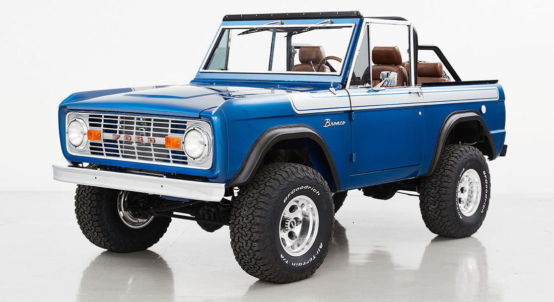 Classic Ford Bronco front driver-side view