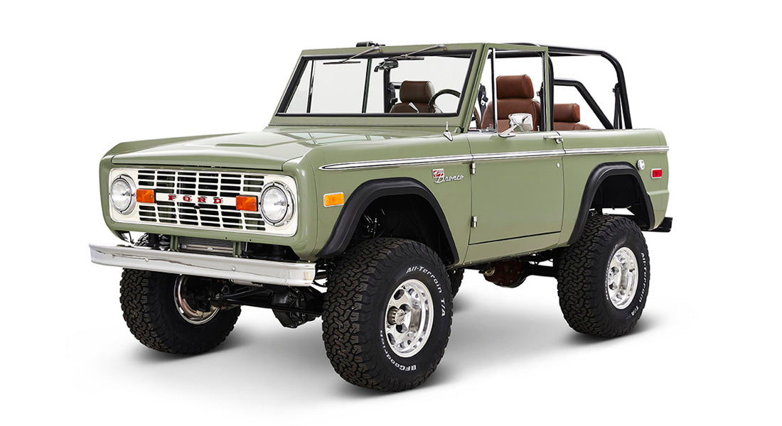 Classic Ford Bronco front driver-side view