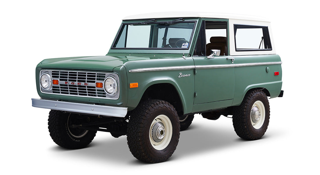 Classic Ford Bronco front driver-side view