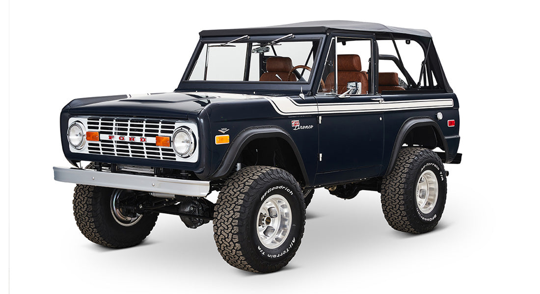 Classic Ford Bronco front driver-side view