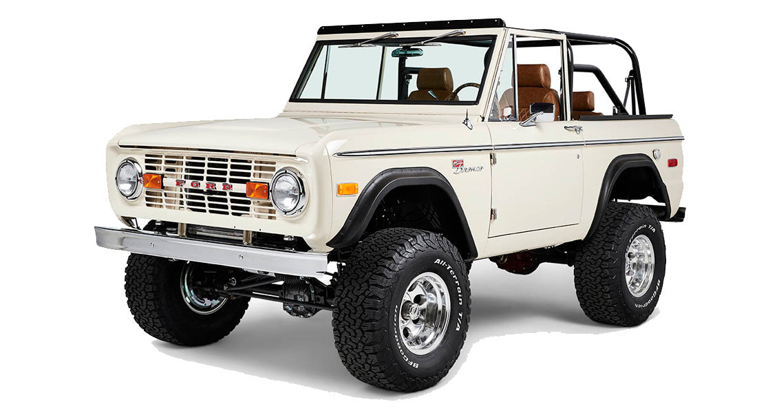 Classic Ford Bronco front driver-side view