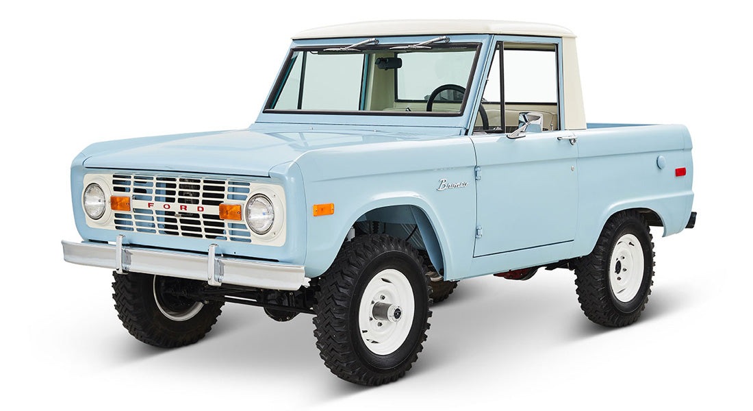 Classic Ford Bronco front driver-side view