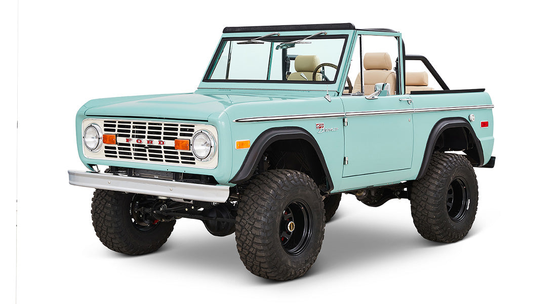 Classic Ford Bronco front driver-side view