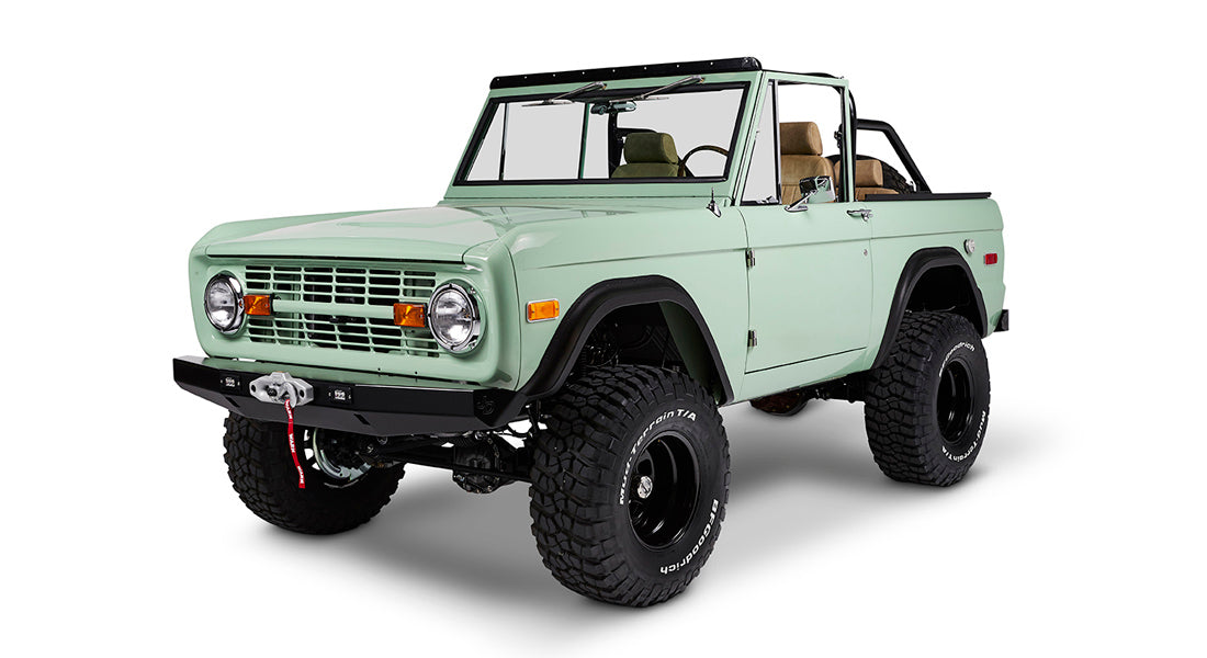 Classic Ford Bronco front driver-side view