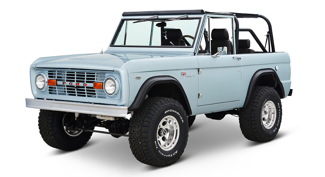 Classic Ford Bronco front driver-side view