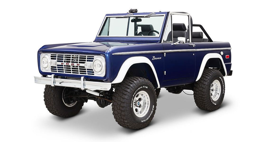 Classic Ford Bronco front driver-side view