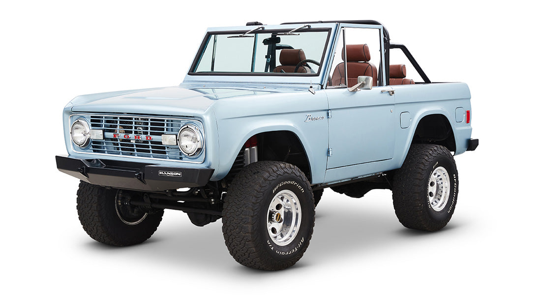 Classic Ford Bronco front driver-side view