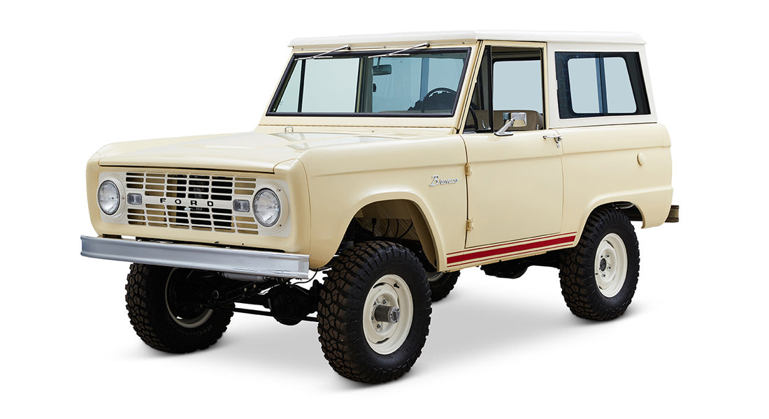 Classic Ford Bronco front driver-side view
