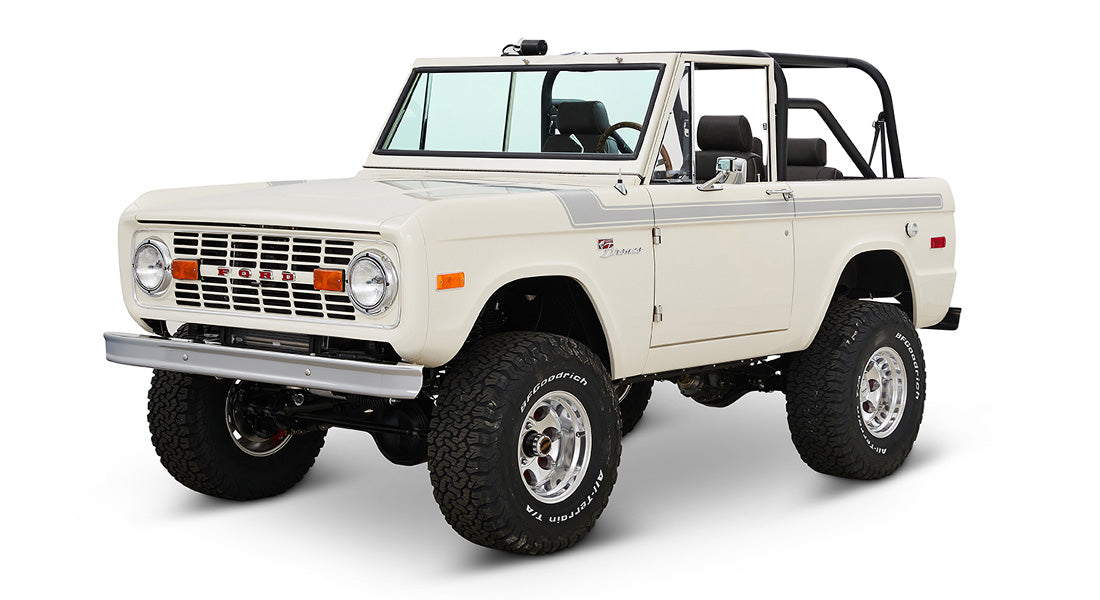 Classic Ford Bronco front driver-side view