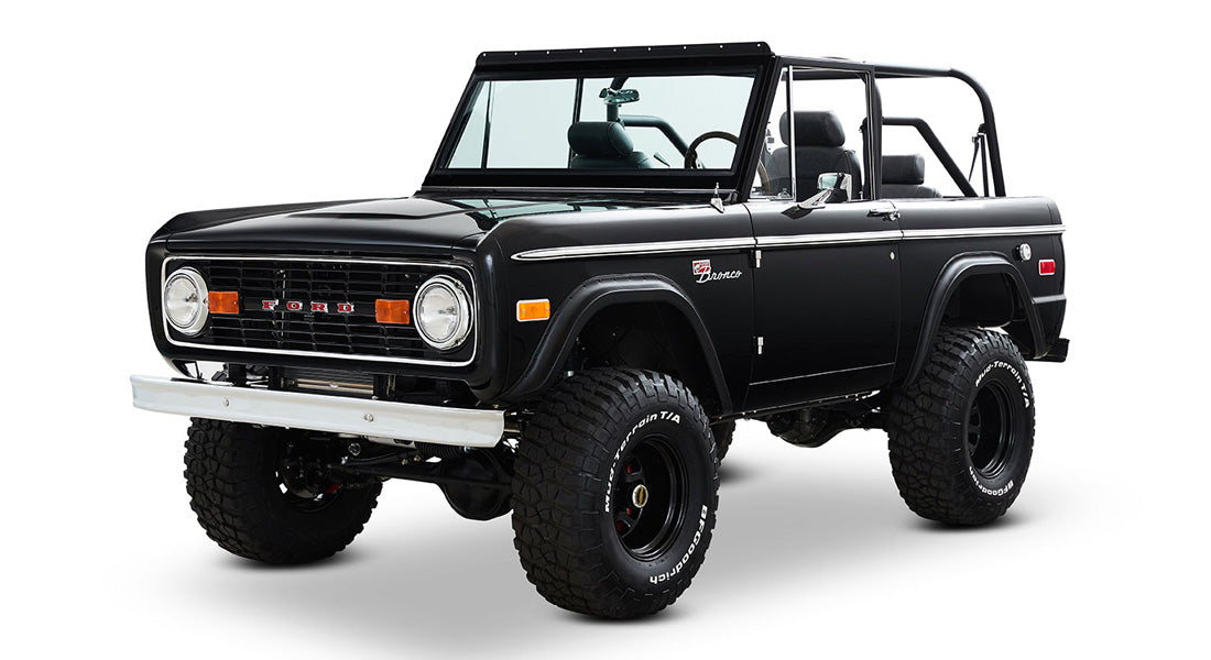 Classic Ford Bronco front driver-side view