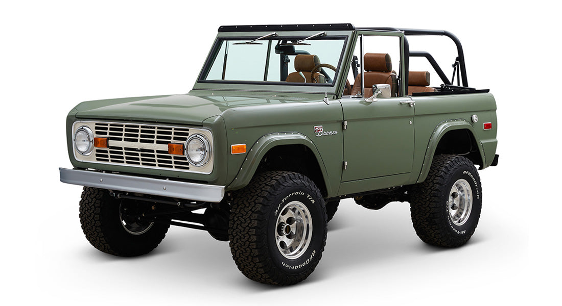 Classic Ford Bronco front driver-side view