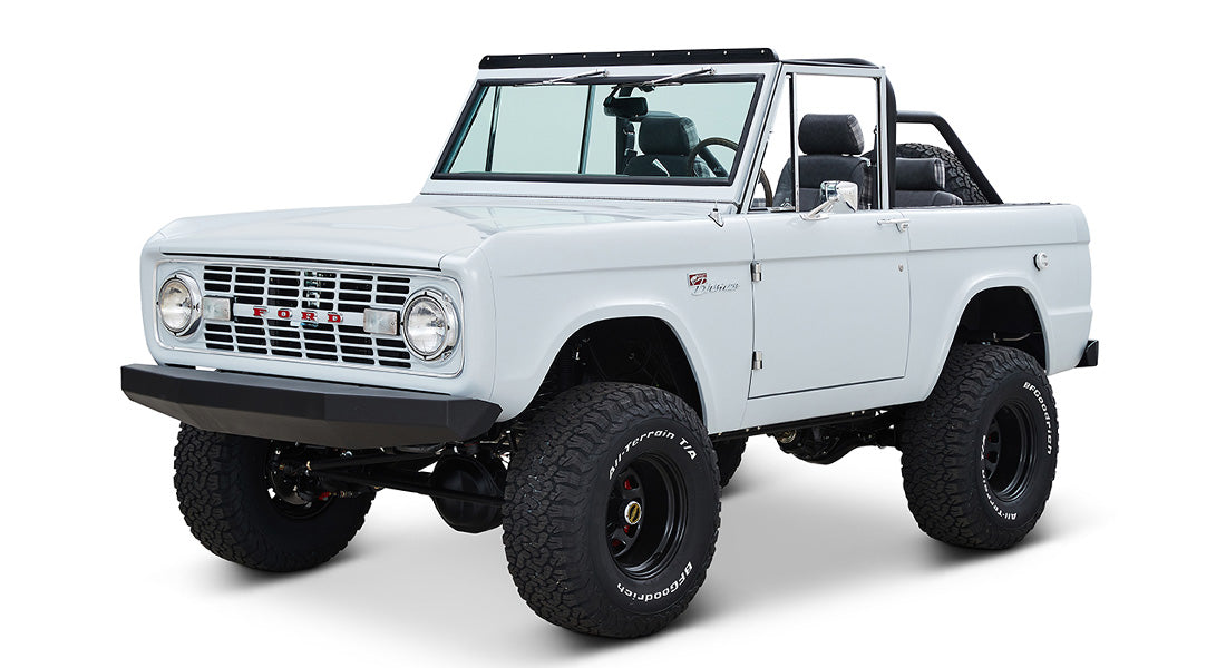 Classic Ford Bronco front driver-side view