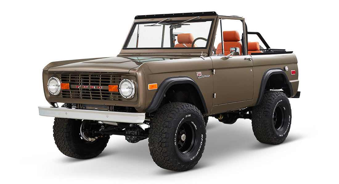 Classic Ford Bronco front driver-side view