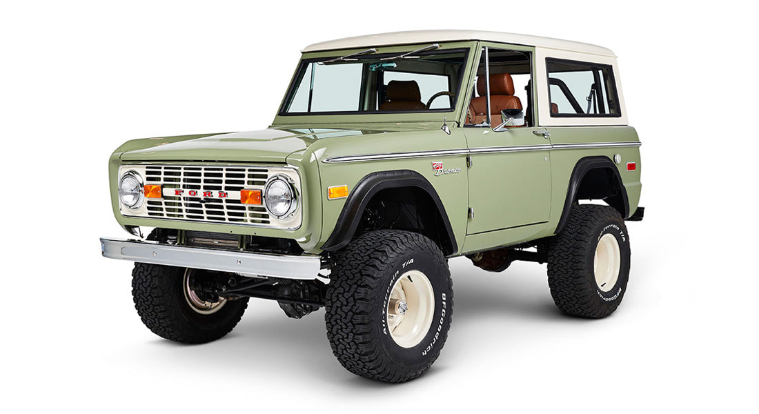 Classic Ford Bronco front driver-side view