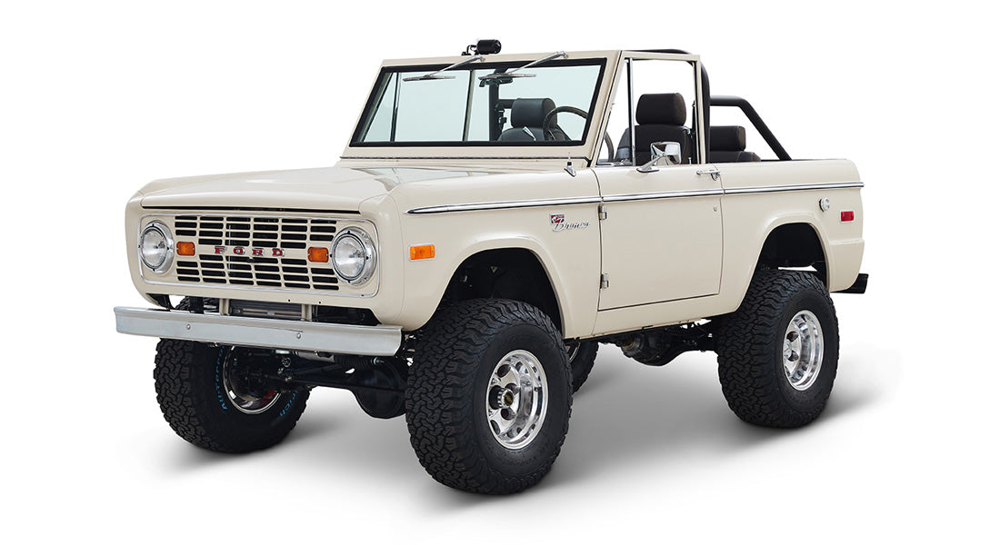 Classic Ford Bronco front driver-side view