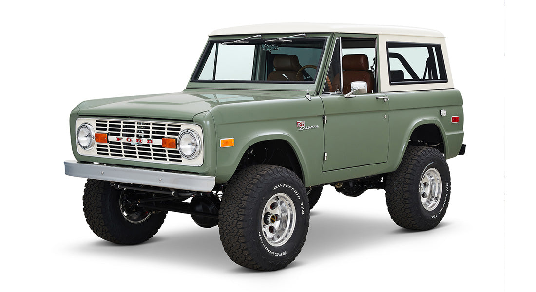 Classic Ford Bronco front driver-side view