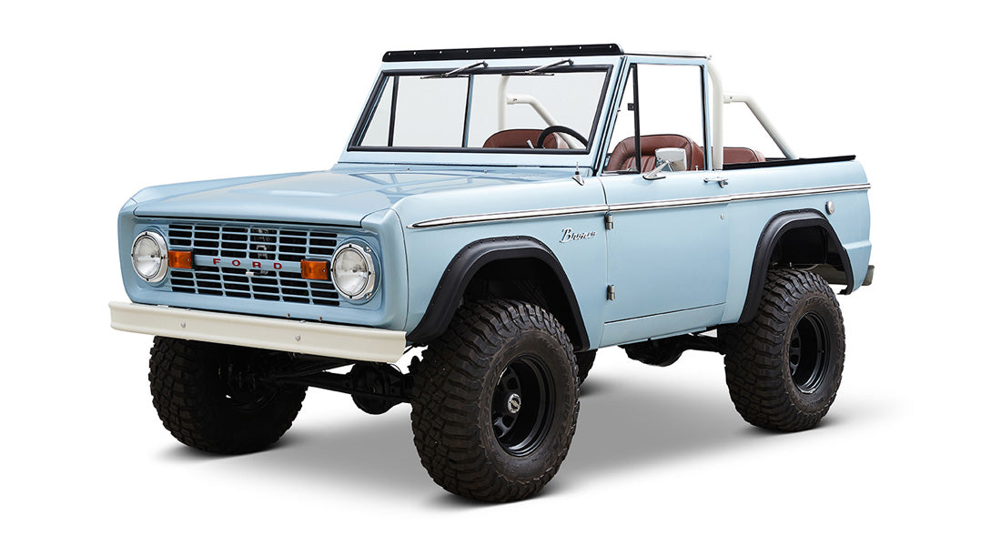 Classic Ford Bronco front driver-side view