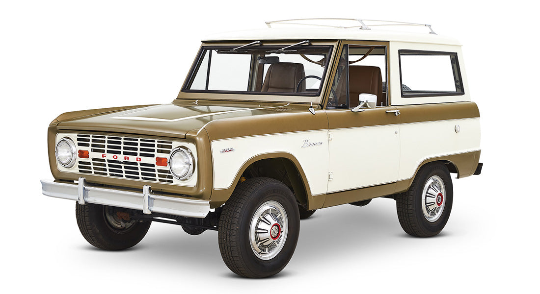 Classic Ford Bronco front driver-side view