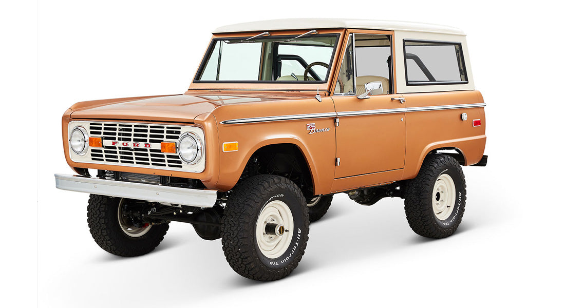 Classic Ford Bronco front driver-side view