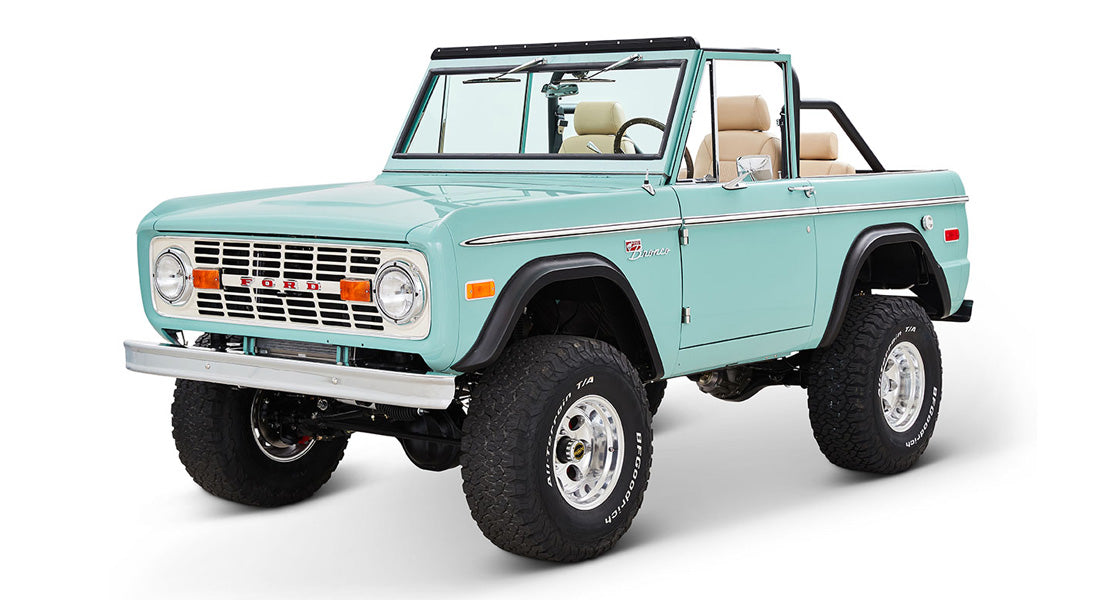 Classic Ford Bronco front driver-side view