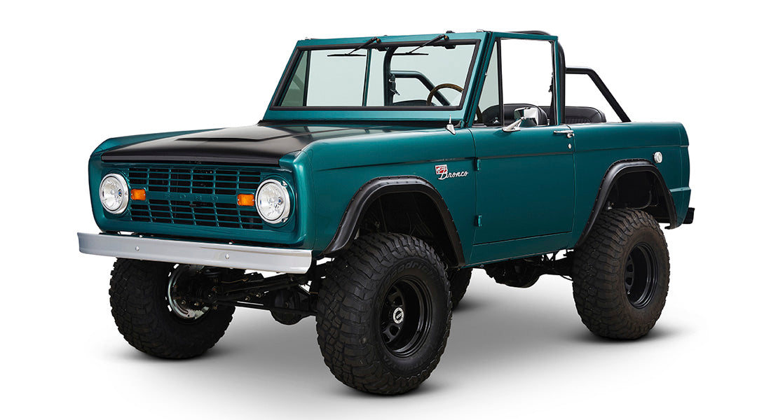 Classic Ford Bronco front driver-side view