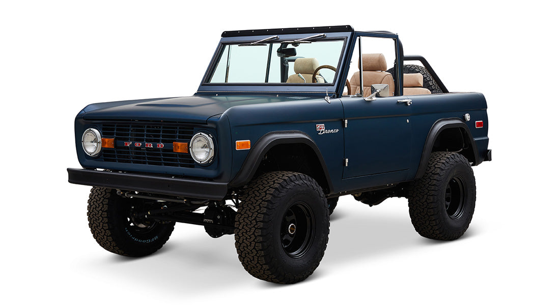 Classic Ford Bronco front driver-side view