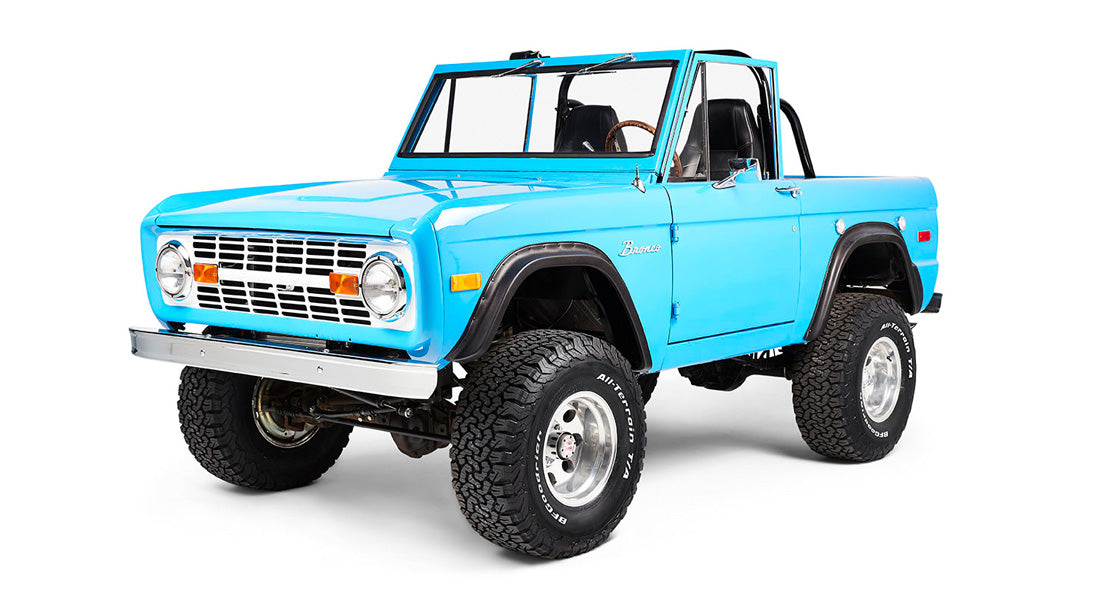 Classic Ford Bronco front driver-side view
