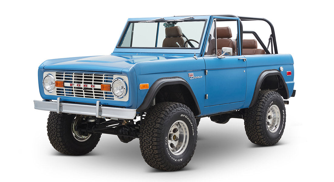 Classic Ford Bronco front driver-side view
