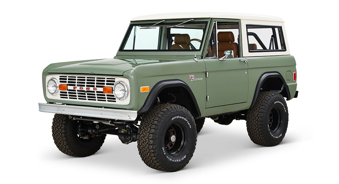 Classic Ford Bronco front driver-side view