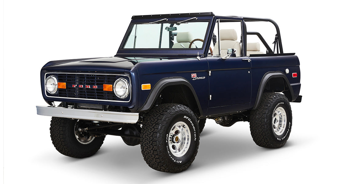 Classic Ford Bronco front driver-side view