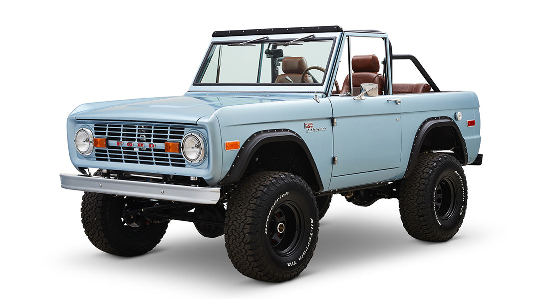 Classic Ford Bronco front driver-side view