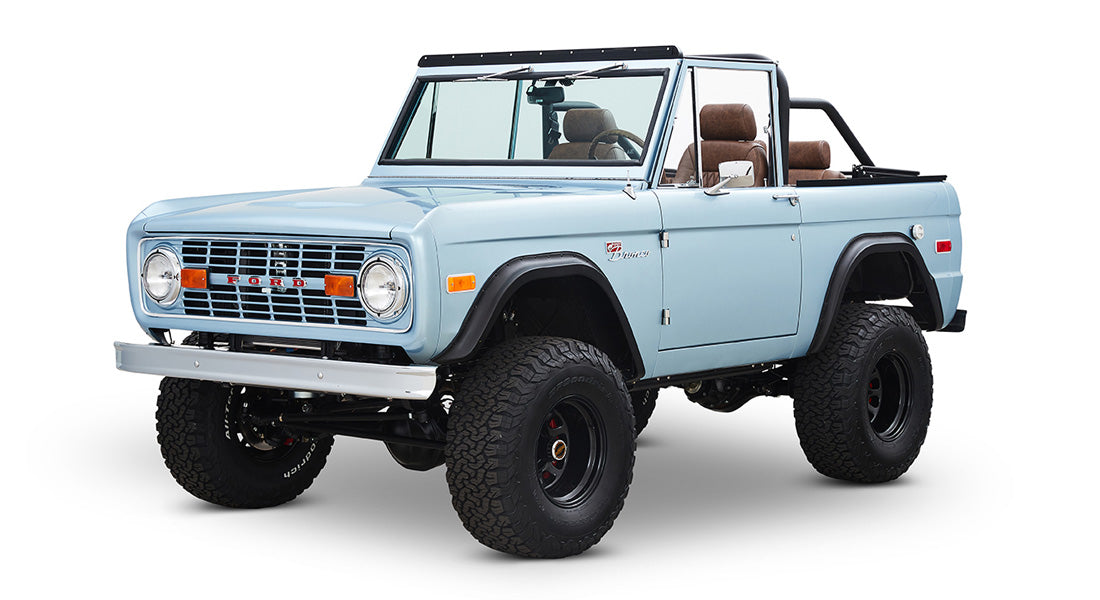 Classic Ford Bronco front driver-side view