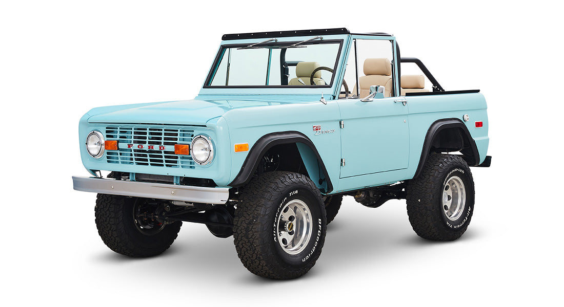 Classic Ford Bronco front driver-side view