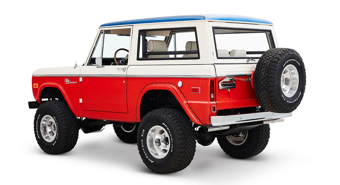 Classic Ford Bronco rear driver-side view