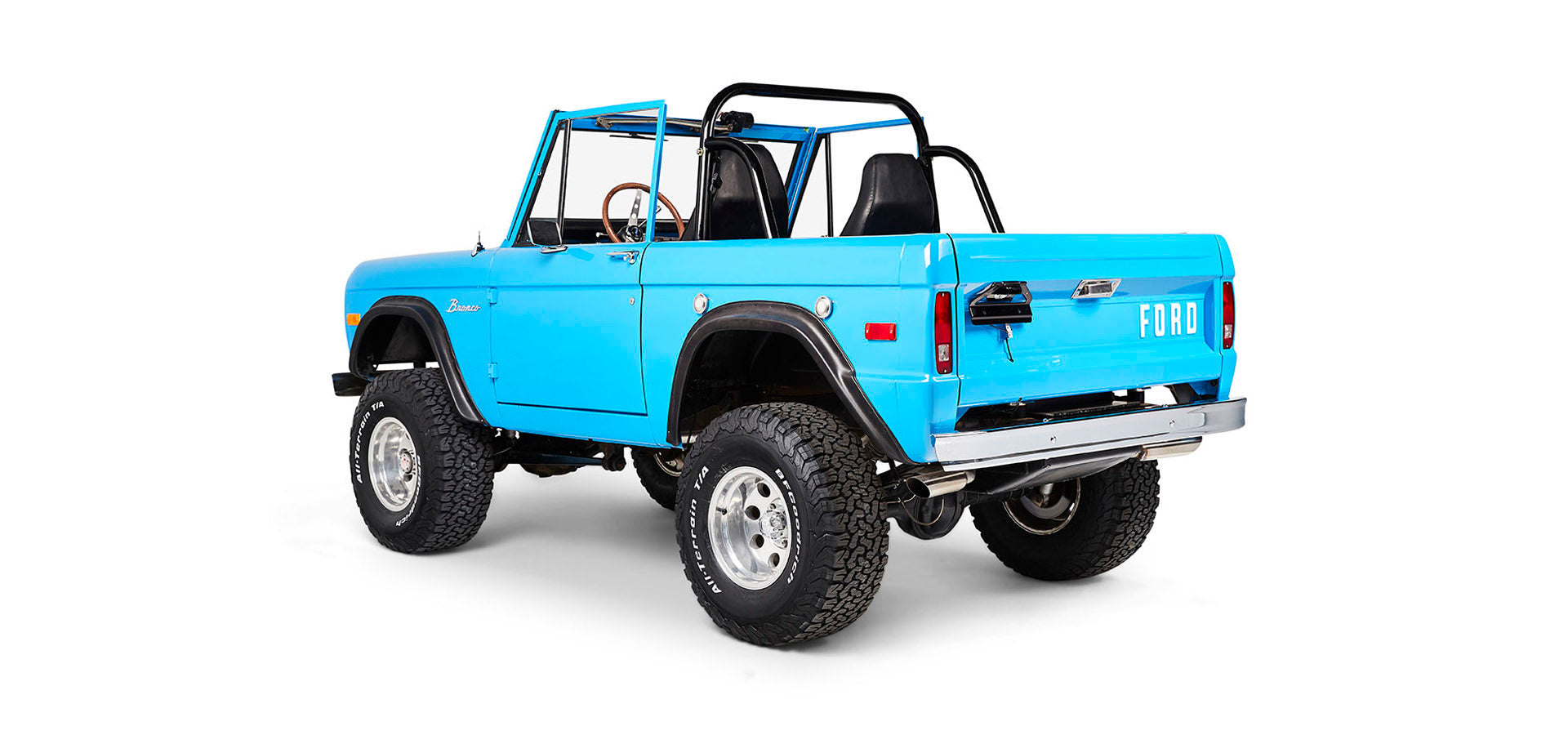 Classic Ford Bronco rear driver-side view