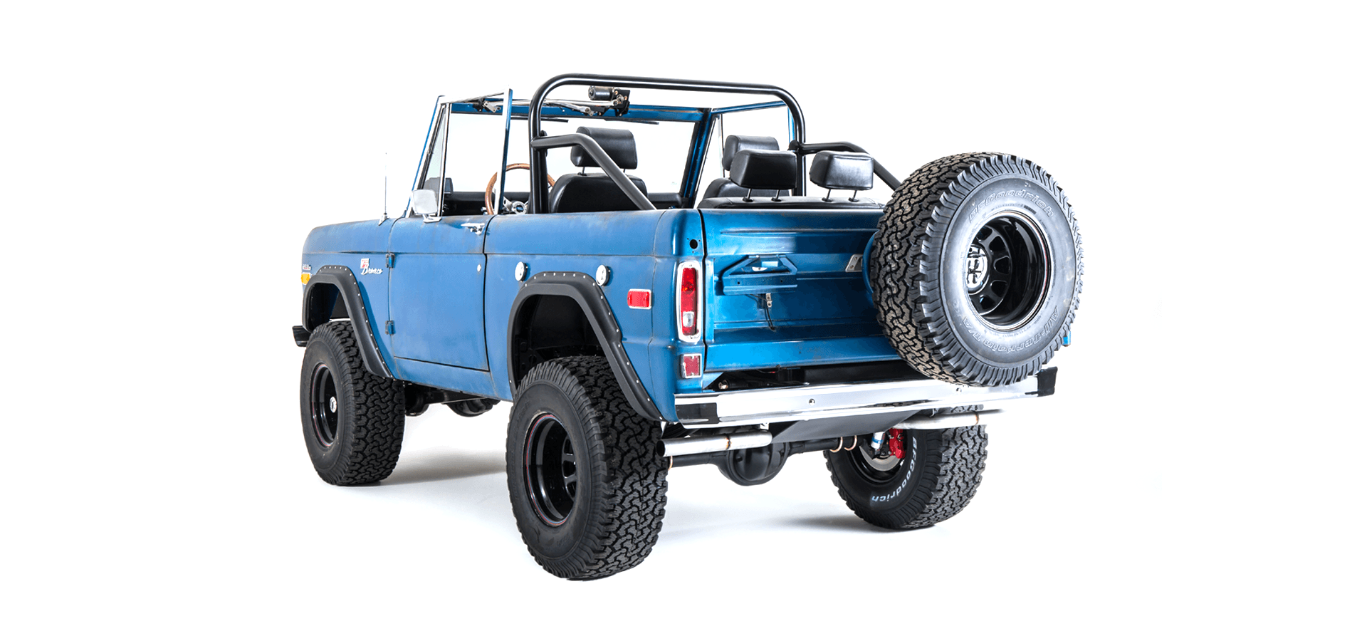 Classic Ford Bronco rear driver-side view