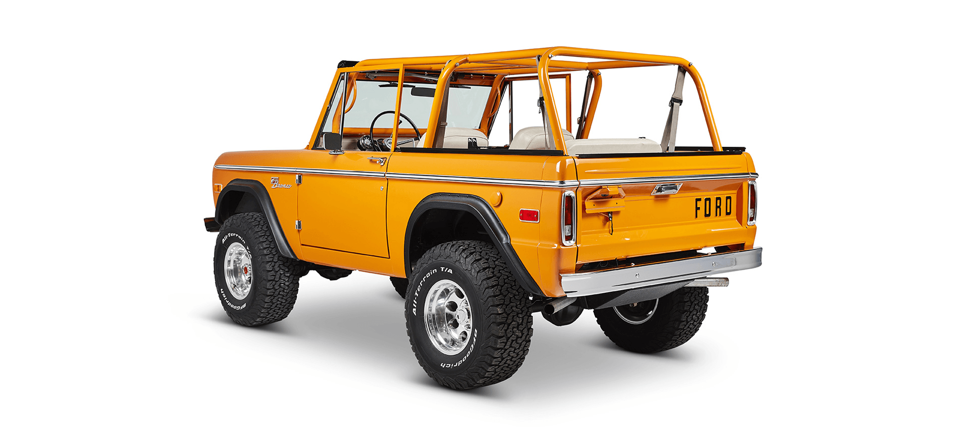 Classic Ford Bronco rear driver-side view