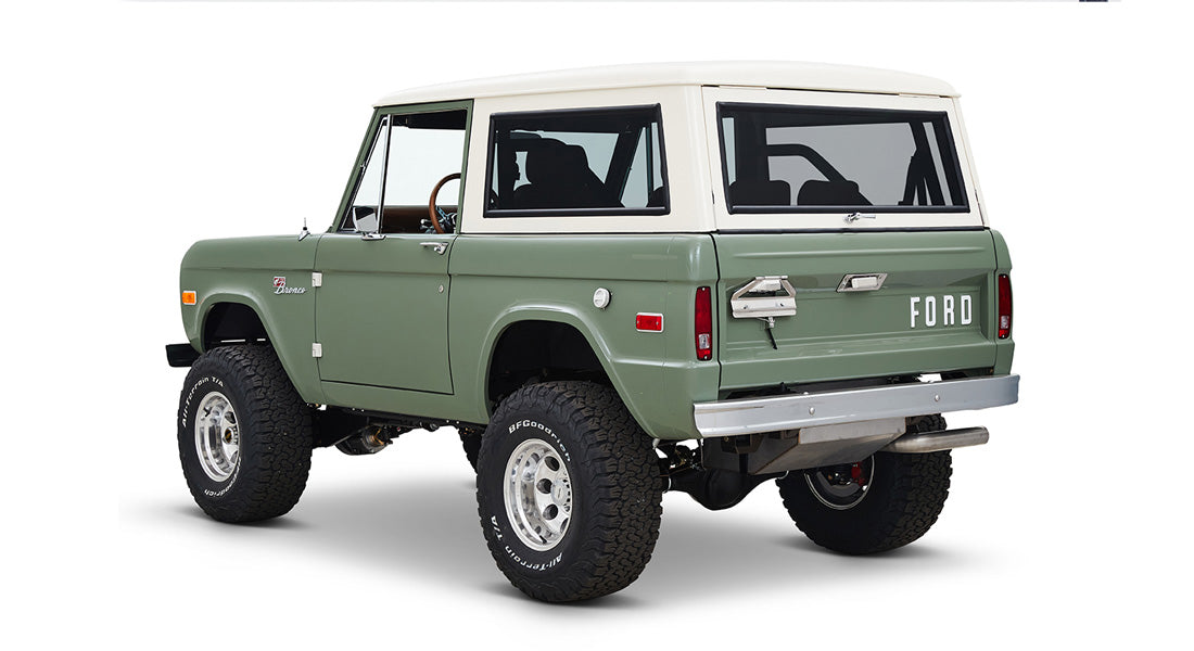 Classic Ford Bronco rear driver-side view