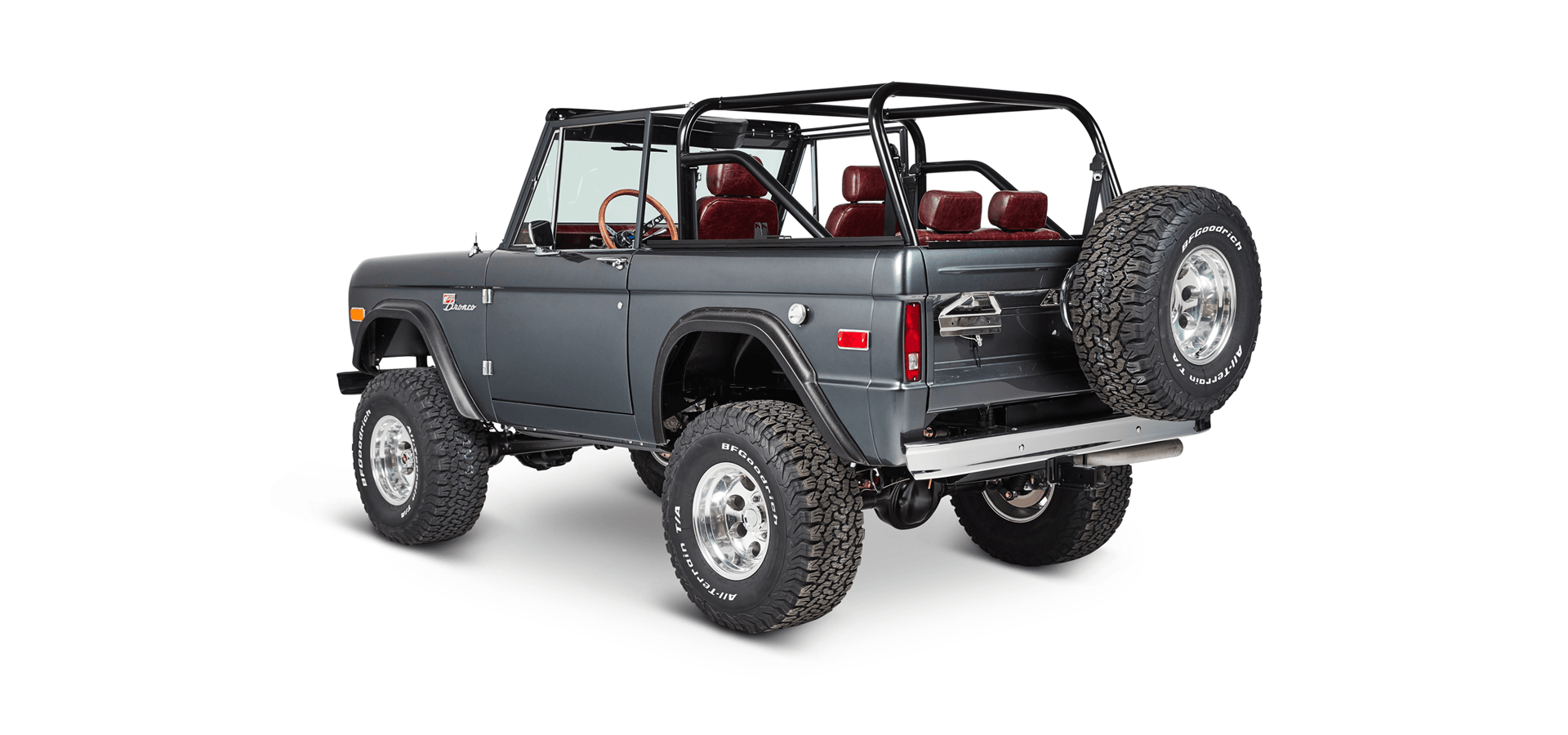 Classic Ford Bronco rear driver-side view
