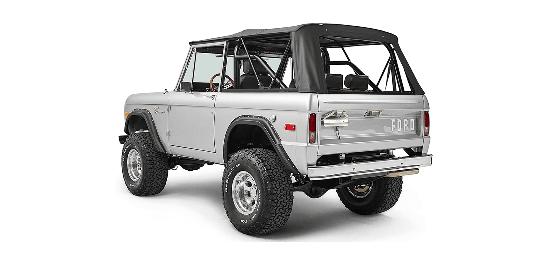 Classic Ford Bronco rear driver-side view